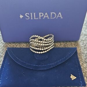Silpada Silver Innovation Multi-Band Ring - size 9 NEW